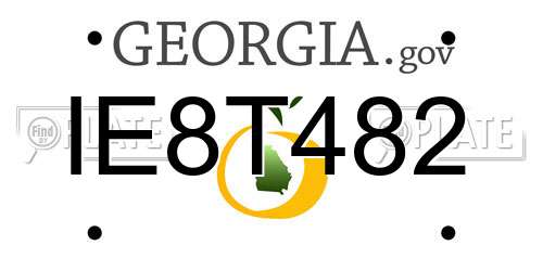 IE8T482 Georgia License Plate