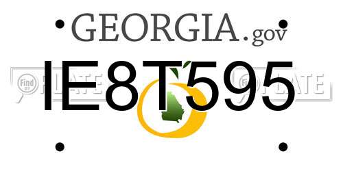 IE8T595 Georgia License Plate