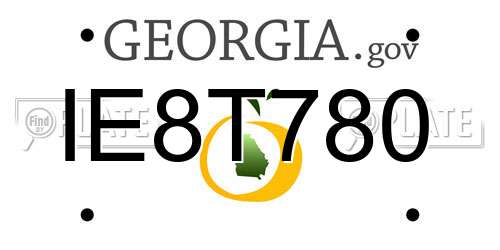 IE8T780 Georgia License Plate