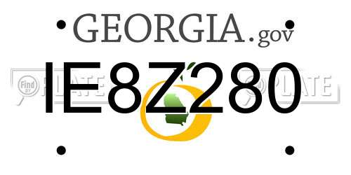 IE8Z280 Georgia License Plate