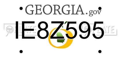 IE8Z595 Georgia License Plate