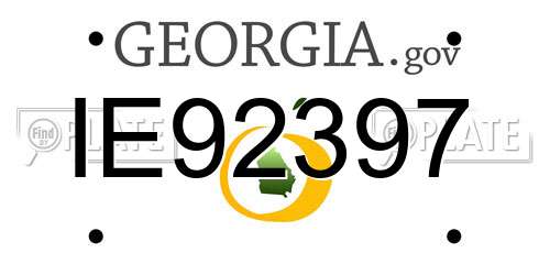 IE92397 Georgia License Plate