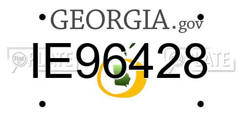 IE96428 Georgia License Plate