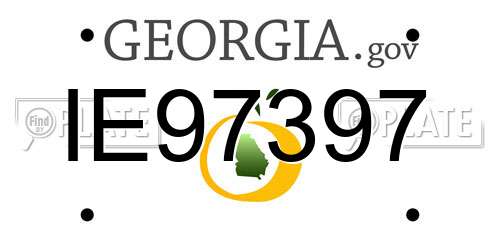 IE97397 Georgia License Plate