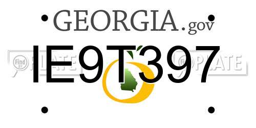 IE9T397 Georgia License Plate