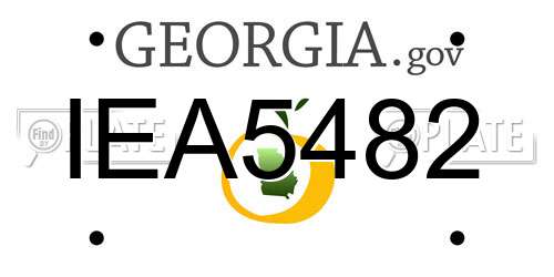IEA5482 Georgia License Plate