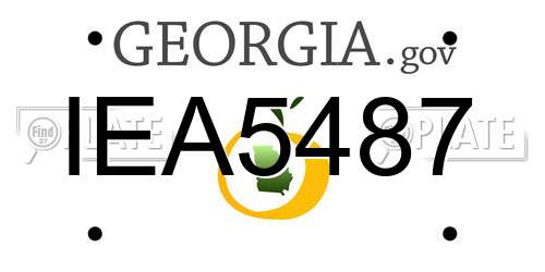 IEA5487 Georgia License Plate
