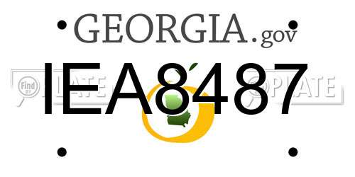 IEA8487 Georgia License Plate