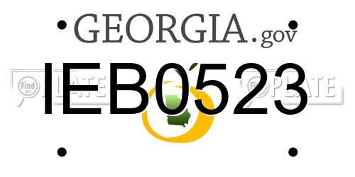 IEB0523 Georgia License Plate