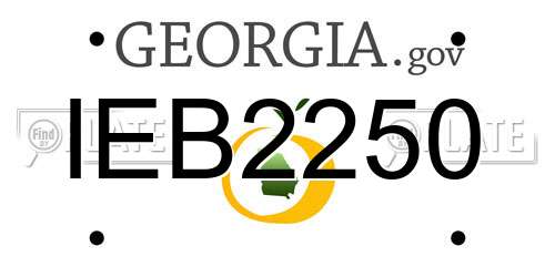 IEB2250 Georgia License Plate