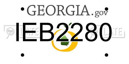 IEB2280 Georgia License Plate