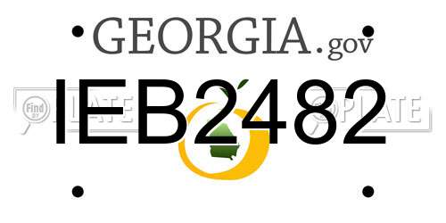 IEB2482 Georgia License Plate