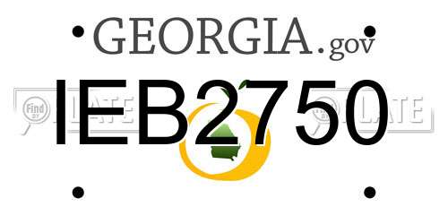 IEB2750 Georgia License Plate