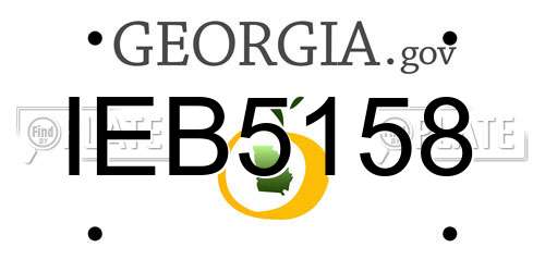 IEB5158 Georgia License Plate