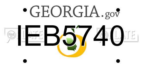 IEB5740 Georgia License Plate