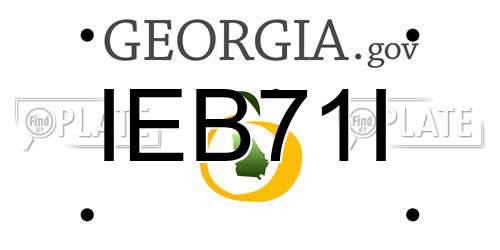 IEB71I Georgia License Plate