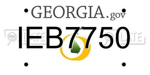 IEB7750 Georgia License Plate