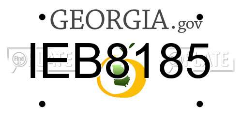IEB8185 Georgia License Plate
