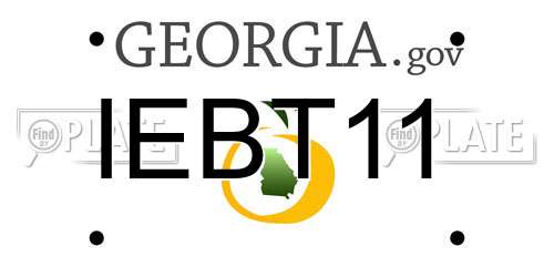 IEBT11 Georgia License Plate