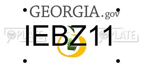 IEBZ11 Georgia License Plate