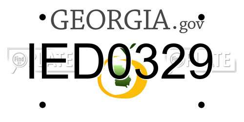 IED0329 Georgia License Plate