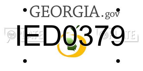 IED0379 Georgia License Plate