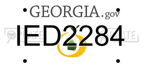 IED2284 Georgia License Plate