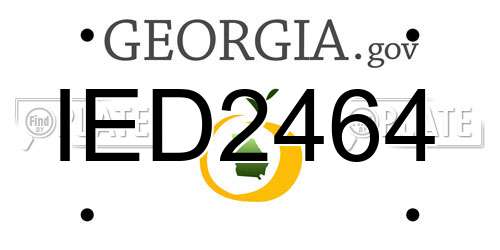 IED2464 Georgia License Plate