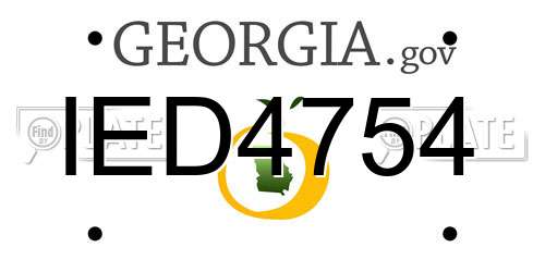 IED4754 Georgia License Plate