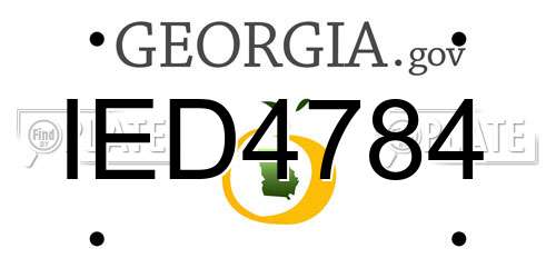 IED4784 Georgia License Plate