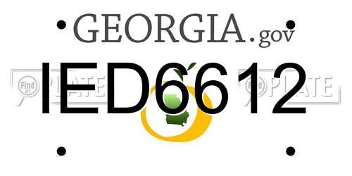 IED6612 Georgia License Plate