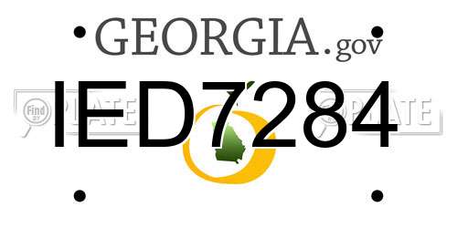 IED7284 Georgia License Plate