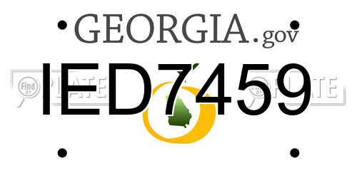 IED7459 Georgia License Plate