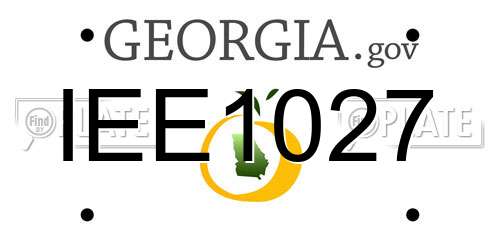 IEE1027 Georgia License Plate