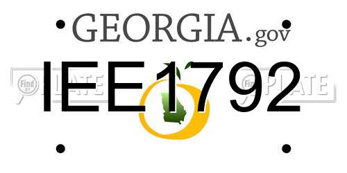 IEE1792 Georgia License Plate