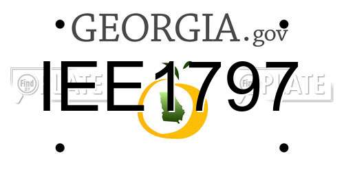 IEE1797 Georgia License Plate