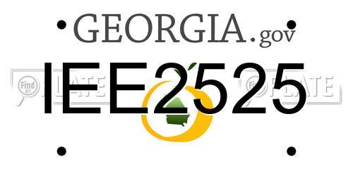 IEE2525 Georgia License Plate