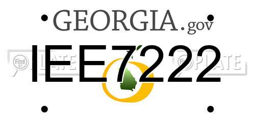 IEE7222 Georgia License Plate