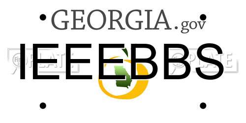 IEEEBBS Georgia License Plate