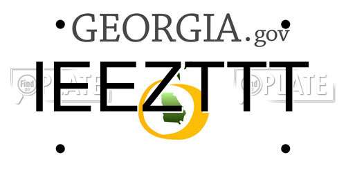 IEEZTTT Georgia License Plate