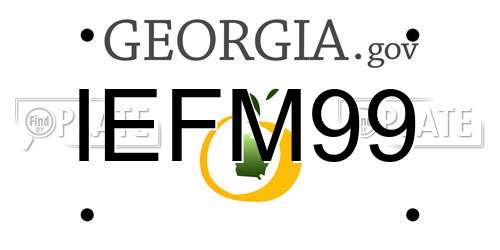 IEFM99 Georgia License Plate