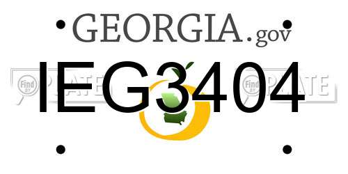 IEG3404 Georgia License Plate