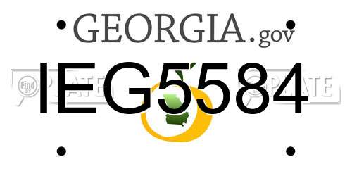 IEG5584 Georgia License Plate
