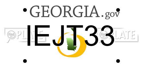 IEJT33 Georgia License Plate