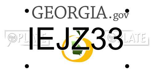IEJZ33 Georgia License Plate