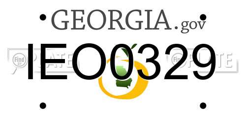 IEO0329 Georgia License Plate