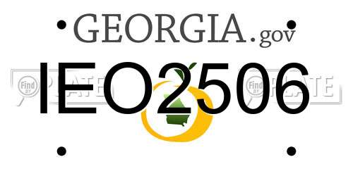 IEO2506 Georgia License Plate