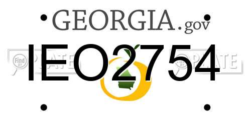 IEO2754 Georgia License Plate