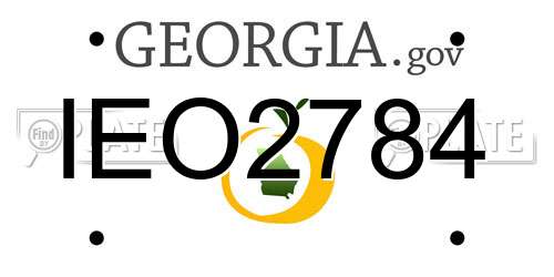IEO2784 Georgia License Plate
