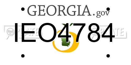 IEO4784 Georgia License Plate
